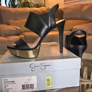 Jessica Simpson Black Platform Stiletto Heels